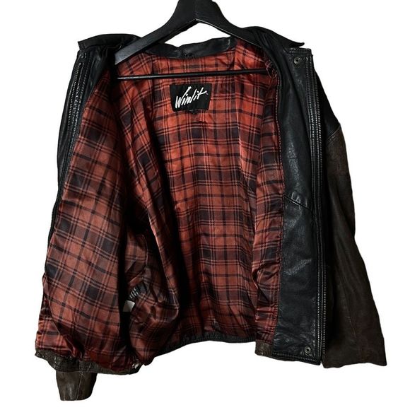 VTG Winlit Leather Jacket Large - Picture 4 of 6